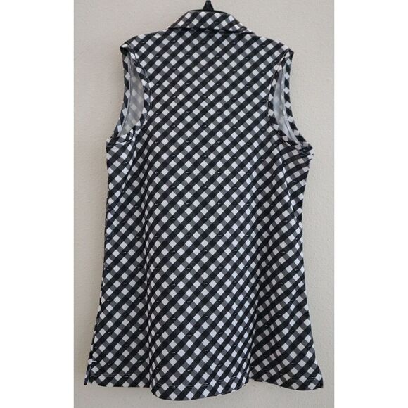 Nike DX1505 Women's Sz XS Black Dri-FIT Victory Sleeveless Printed Golf Polo - Picture 2 of 8
